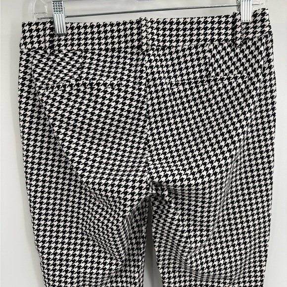 J.Crew Black White Houndstooth Flat cotton Front Skinny Winnie trousers Pants 4 - Picture 8 of 15